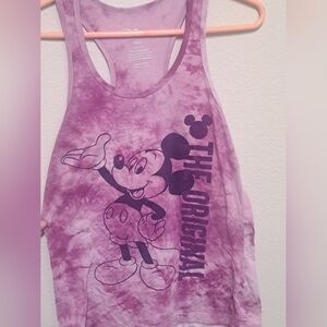Disney Mickey Mouse Tie Dye Tank Top Juniors L 11/13 Purple The Original
